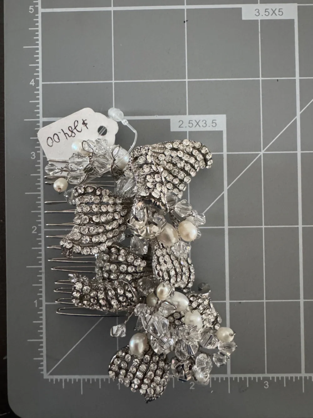 Crystal &‎ Pearl Silver Hair Comb - Bridal Hair Accessory